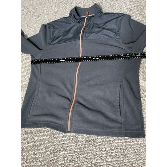 Vintage Y2K Starter Full Zip Fleece Sweatshirt Jacket Pockets Mens Size M Grey - Picture 5 of 6